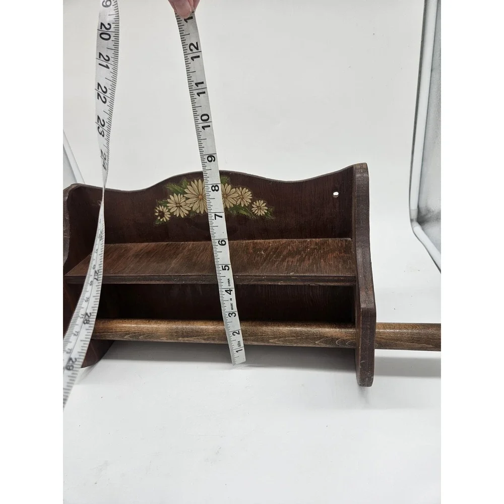 Vintage Cottagecore Wooden Shelf And Hand Towel Hanger Handmade